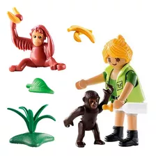 Playmobil Cuidadora Gorila 9074 + Orangután Wiltopia 71074