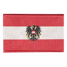 Patch Sublimado Bandeira Austria 5,5x3,5 Bordado
