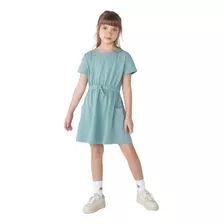 Vestido Básico Curto Infantil Com Bolsos - Hering - 5ayw
