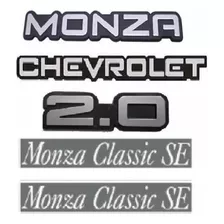 Kit Emblemas Monza Chevrolet 2.0 Plaq Monza Classic Se 88/90