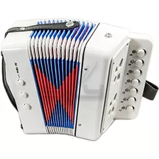 Sky Acordeon Color Blanco 7 Botones 2 Instrumento De Musica 