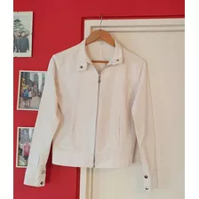 Campera Blanca De Algodón Talle 2