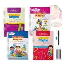 Set 4 Magic Práctica Español Copybook Caligrafía Cuaderno