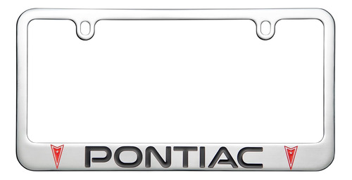 Pontiac - Marco De Matrcula Negro Con 2 Logotipos. Foto 2