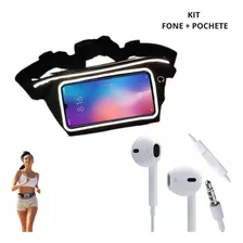 Pochete Porta Celular + Fone Ouvido Corrida Bluetooth Bike