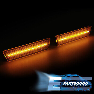 For 08-14 Dodge Challenger Front Smoke Amber Led Bumper  Aac Foto 4