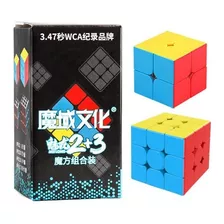 Juego De Cubo Mágico Sin Pegatinas Meilong 2x2 3x3 Cubo Má