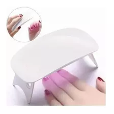 Lampara Secadora De Uñas Uv Led Mini Portatil Esmalte Gelish Color Blanco