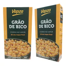 Grão De Bico Cozido No Vapor Vapza Kit 2 Unidades De 500g