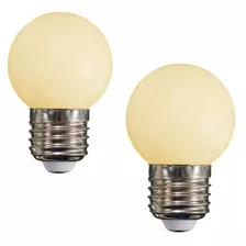 10 Lâmpada Bolinha Mini Bulbo Led 1w E27 Luz E Decoração