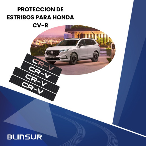 Sticker Proteccin De Estribos Puertas Para Honda Cr-v Foto 3