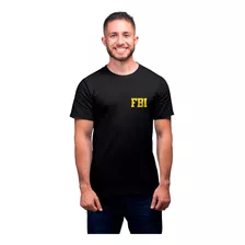 Camiseta Masculina Policia Fbi Investigação Eua 100% Algodão