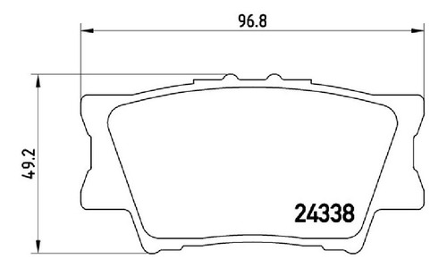 Balatas Traseras Toyota Camry Hybird 2008 Al 2011 Brembo Foto 2