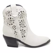 Botas Texana Con Tachas Mujer Viamo Cuero Vacuno Isadore