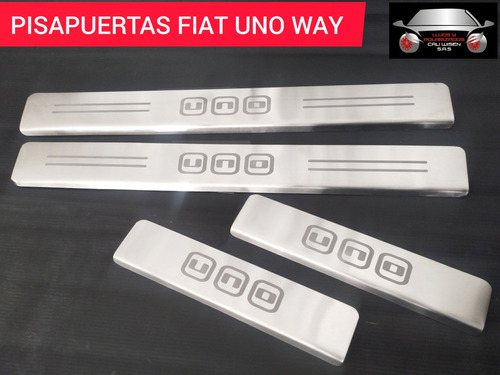 Pisapuertas Fiat Uno Way En Aluminio  Foto 2