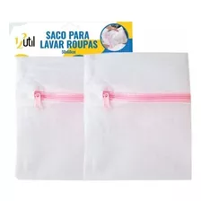 Saquinho Para Lavar Roupas Delicadas Em Poliester 40 X 50 Cm