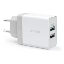 Carregador De Tomada 2 Portas Usb Branco Anker - Ak-pp2b