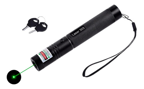 Puntero Laser Verde + Pila Cargador Y Efecto Prende Fosforo