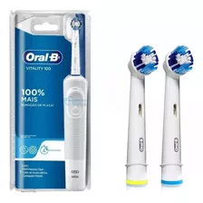 Escova Elétrica Recarregável Oral B Vitality + 2 Refis 220v 