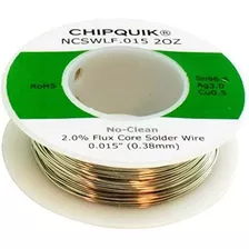 Chip Quik Ncswlf.015 2oz Lf Solder Wire 96.5/3/0.5 Tin/silv