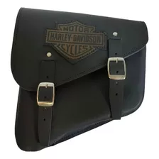 Alforge Harley Bolsa Lateral Solo Couro Softail Fat Boy 