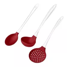 Kit Para Servir De Silicone Acrílico Vermelho - Multilaser