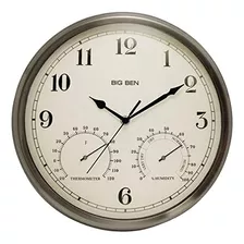 Reloj Westclox Con Medidores De Temperatura Y Humedad, Plate