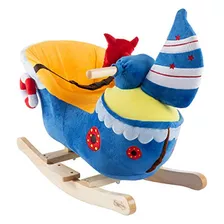 Boat Rocker Toy-kids Ride En Un Suave Tejido Cubierto De Mad