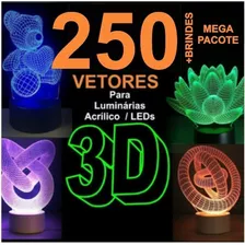 Mega Pack 250 Vetores Para Luminária 3d + Brinde Laser/cnc