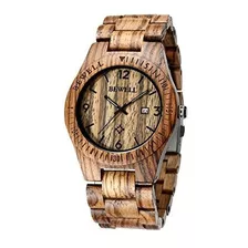 Bewell Zsw086b Reloj De Madera Para Hombre Reloj De Pulsera