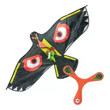 Combo Boomerang Star Indoor + Barrilete Cometa Aguila Negra