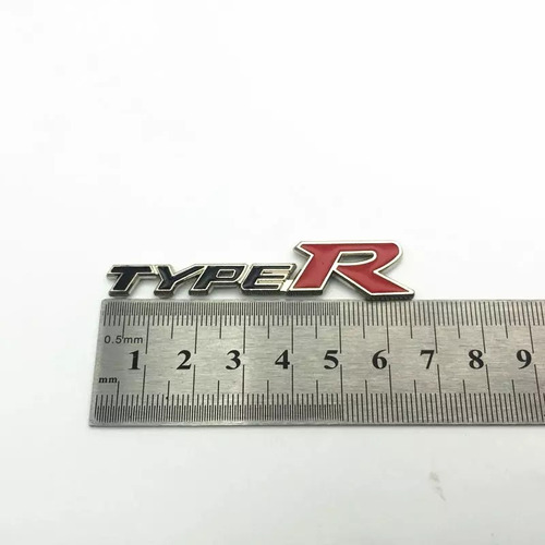 Type R Metalico Emblema Autoadhesivo X 2 Foto 4
