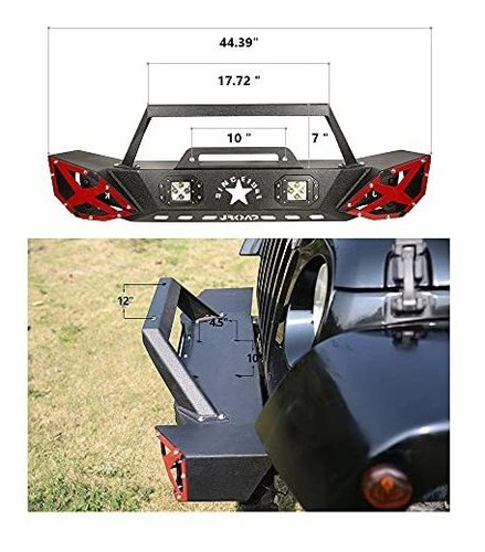 Defensas - Jroad Compatible With Stubby Front Bumper Jeep Wr Foto 4