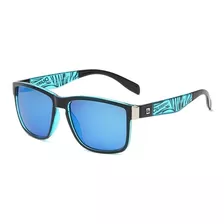 Óculos De Sol Masculino Polarizado Uv400 Azul Preto Surfista