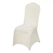 Vevor 100 Pcs Ivory Chair Covers Polyester Spandex Chair Cov