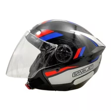 Capacete Moto Aberto Ebf Spark Jet Sting Preto