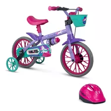 Kit Bicicleta Infantil Meninas Aro 12 Cecizinha + Capacete