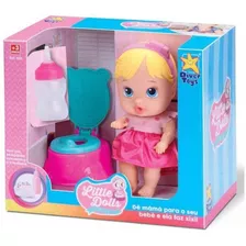 Boneca Bebê - Little Dolls - Faz Xixi - Loira - Divertoys