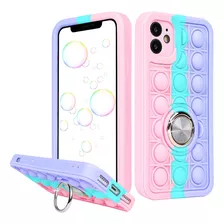 Funda Para iPhone 11 - Violeta/celeste/rosa