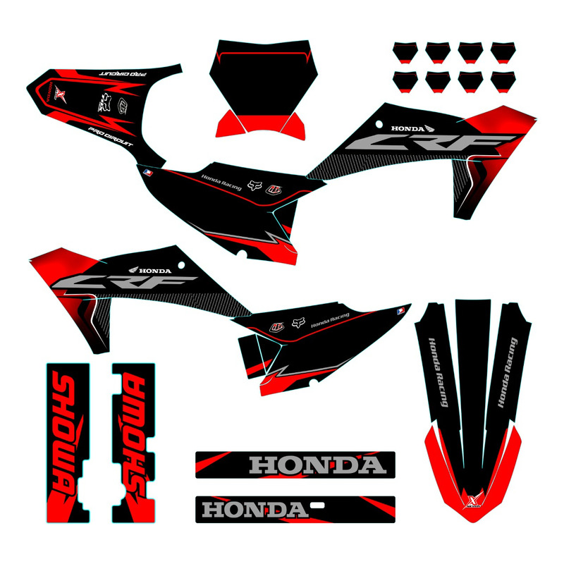 Kit Adesivo Moto Cross Trilha Crf 230 0,20mm Biker Lm272