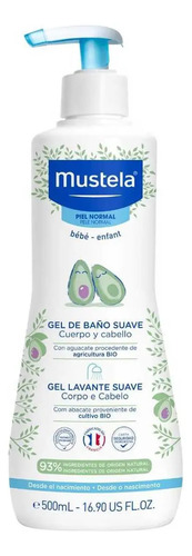 Mustela Gel Lavante Suave Com Abacate Orgânico Bebê 500 Ml