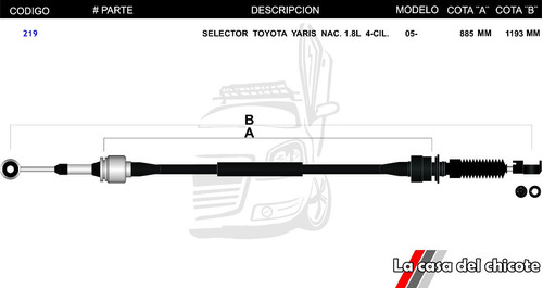 Chicote  Selector De Velocidadestoyota Yaris Nac 2005 Foto 3