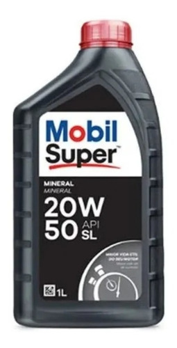 Aceite Mobil Super 1000 Para Autos 20w-50 Api Sl Mineral 1l