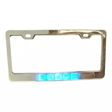 Porta Placa Dodge De Led Azul Marco De Placa