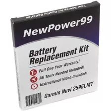 Kit De Batería Para Garmin Nuvi 2595lmt Con Instrucciones De