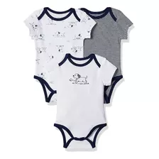 Little Me Baby Puppy Toile 3 Pack Bodysuit, Blanco/multi, 3