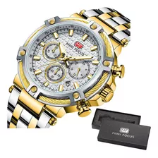 Reloj De Cuarzo Mini Focus Steel Chronograph Para Hombre