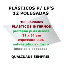 100 Plásticos 0,06 Internos Proteção Lp Discos Vinil 12 Pol.