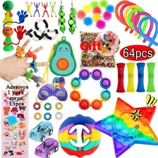 64 Unidades Fidget Toys Barato Pop It Gigante Toy Kids