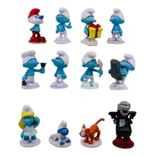 Os Smurfs Minitauras 12pcs Elfo Azul Smurfette Filme Gargame